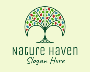 Nature Fan Tree  logo design