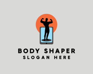 Bodybuilder Mobile App  logo design