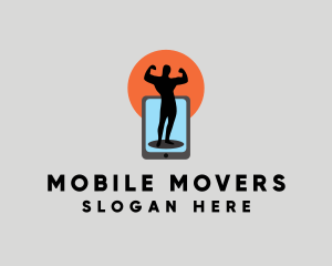 Bodybuilder Mobile App  logo design