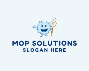 Bubble Mop Cleaner  logo design