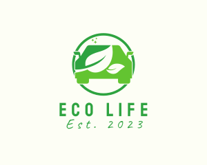 Eco Friendly Leaf Car  logo design