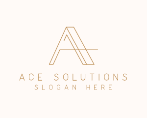 Elegant Letter A Company logo design