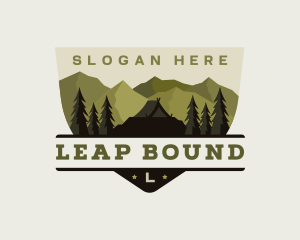 Mountain Camping Forest logo design