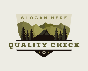 Mountain Camping Forest logo design