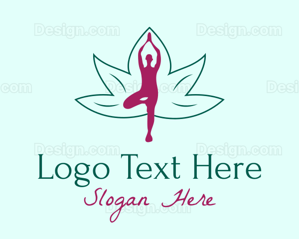 Flower Yoga Pose Logo