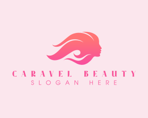 Pink Beauty Woman logo design