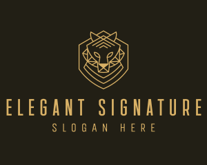 Elegant Tiger Crest logo design