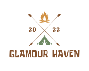 Camping Adventure Tent  Logo