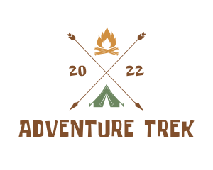 Camping Adventure Tent  logo design