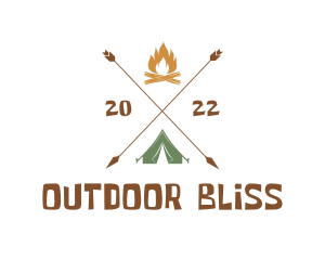 Camping Adventure Tent  logo design