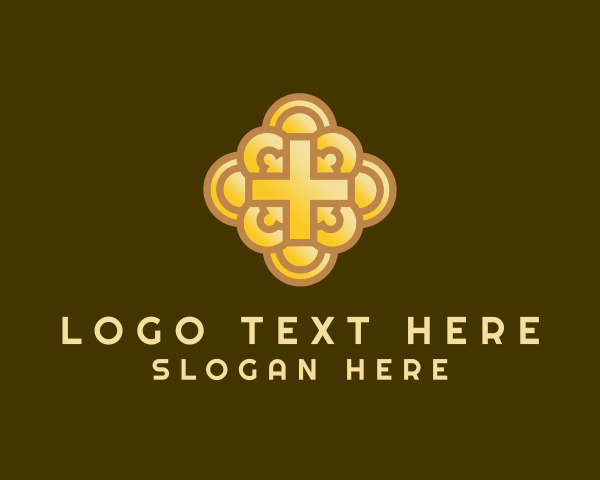 Golden Cross Crucifix logo