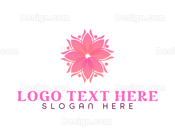 Wellness Flower Mandala Logo