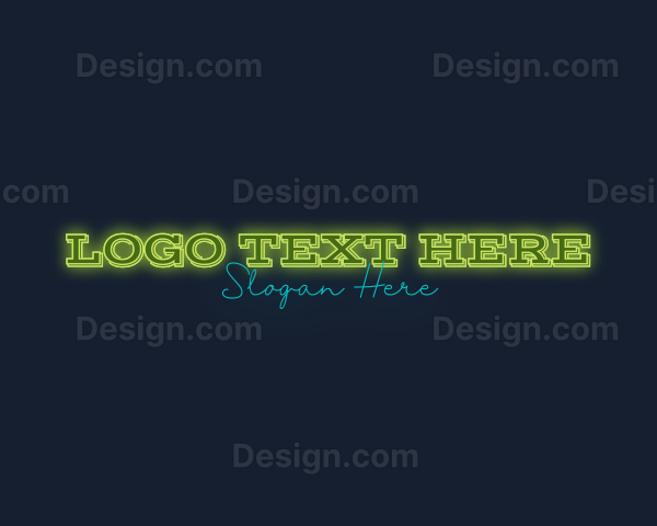 Modern Neon Glow Business Logo