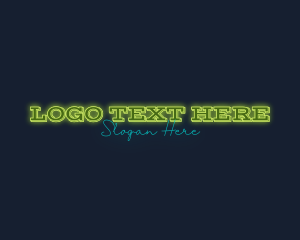 Modern Neon Glow Business logo