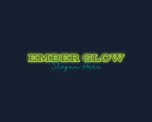 Modern Neon Glow Business logo design