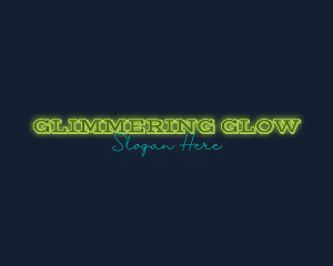 Modern Neon Glow Business logo design