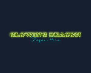 Modern Neon Glow Business logo design