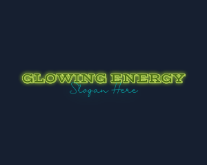 Modern Neon Glow Business logo design