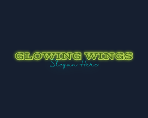 Modern Neon Glow Business logo design