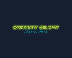 Modern Neon Glow Business logo design