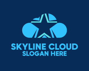 Blue Star Cloud logo design