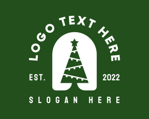Xmas Christmas Tree  Logo