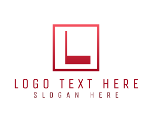 Modern Red Lettermark logo