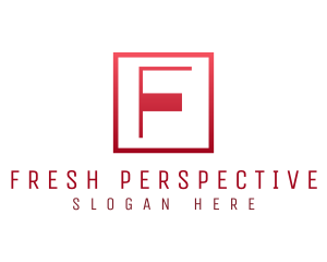 Modern Red Lettermark logo