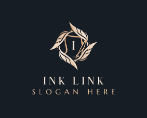 Quill Pen Feather logo design