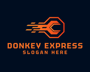 Orange Express Wrench logo design