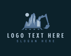 Mountain Digging Excavator Logo