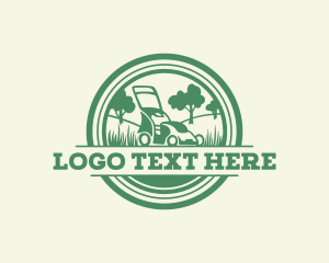 Lawn Mower Lawn Care Landscaping logo