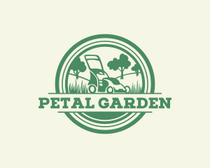 Lawn Mower Lawn Care Landscaping logo design