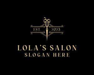 Luxury Scissors Salon logo design