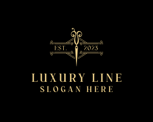 Luxury Scissors Salon logo design