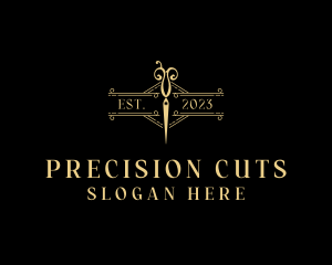 Luxury Scissors Salon logo design