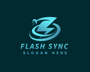 Flash LIghtning Plug logo design