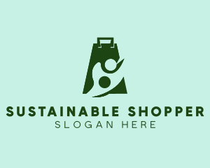 Person Shopping Bag logo design