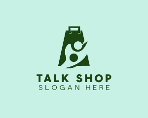 Person Shopping Bag logo design