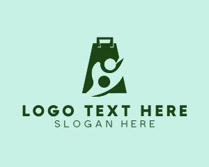Handbag - Person Shopping Bag logo design