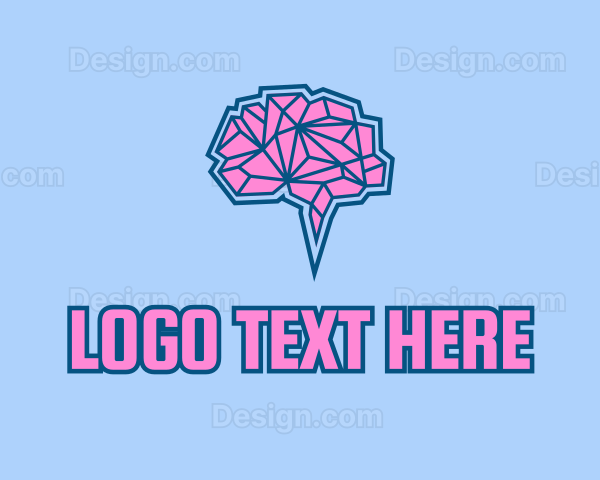 Modern Geometric Brain Logo