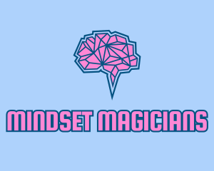 Modern Geometric Brain logo design