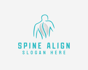 Spine Chiropractor Line logo design