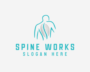 Spine Chiropractor Line logo design