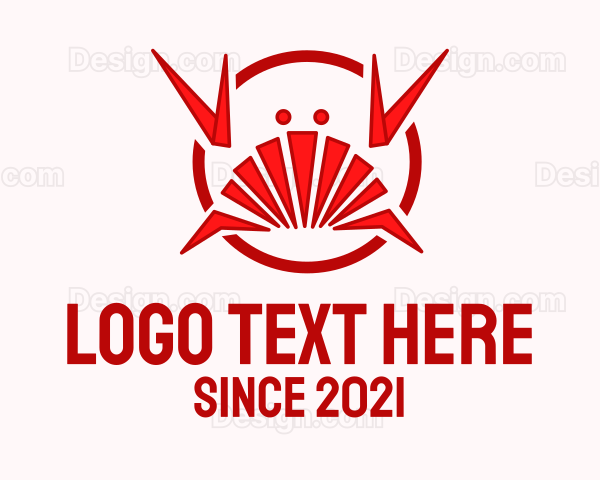 Red Seafood Crab Logo