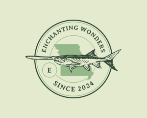 Paddlefish Missouri Fish  logo design