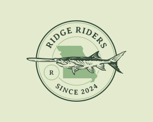 Paddlefish Missouri Fish  logo design