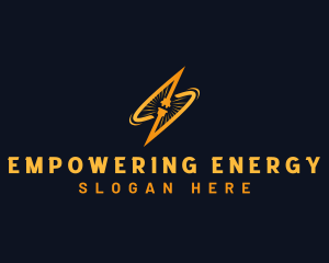 Lightning Plug Electricity logo design