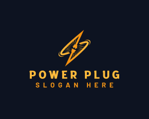 Lightning Plug Electricity logo