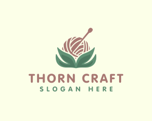 Yarn Pin Crafts logo design